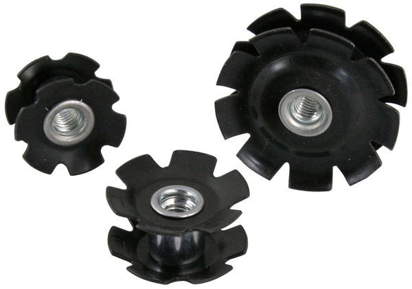 STERNMUTTER (KRALLE) 1"/1-1/8"/1.5" für Ahead-Gabelschaft / schwarz / 1 Zoll