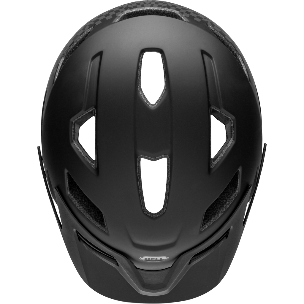 Sidetrack Child Helmet / matte black wavy checks