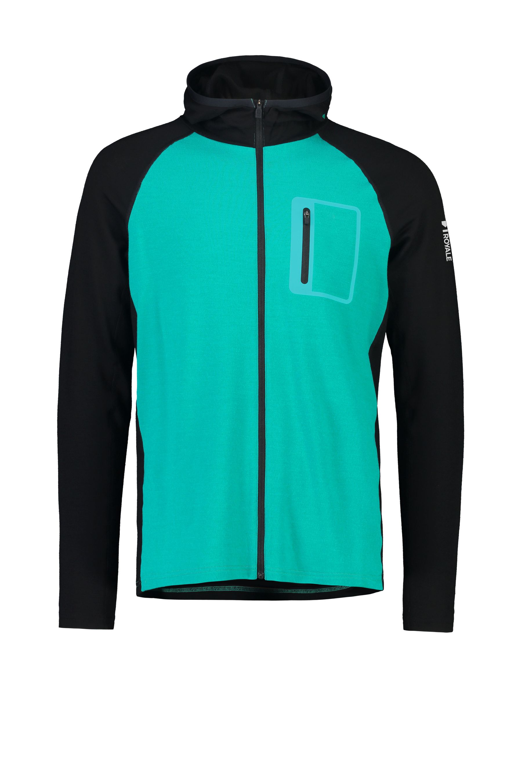 TRAVERSE Herren-Merino-Kapuzenjacke / marina/black / S