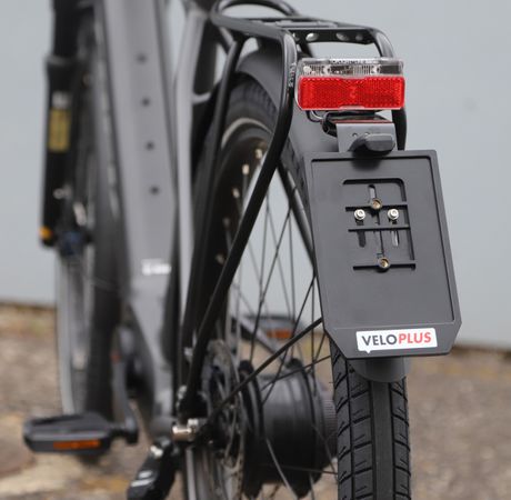 Rahmen Nummernschilder für E-Bikes Veloplus Logo / schwarz
