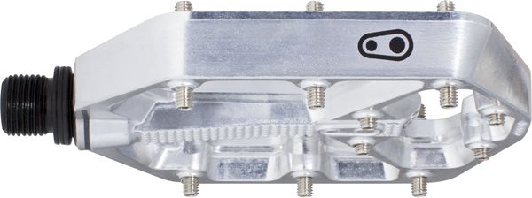 Pedal Stamp 7 small polish silver / silber / Plattformpedal, 100