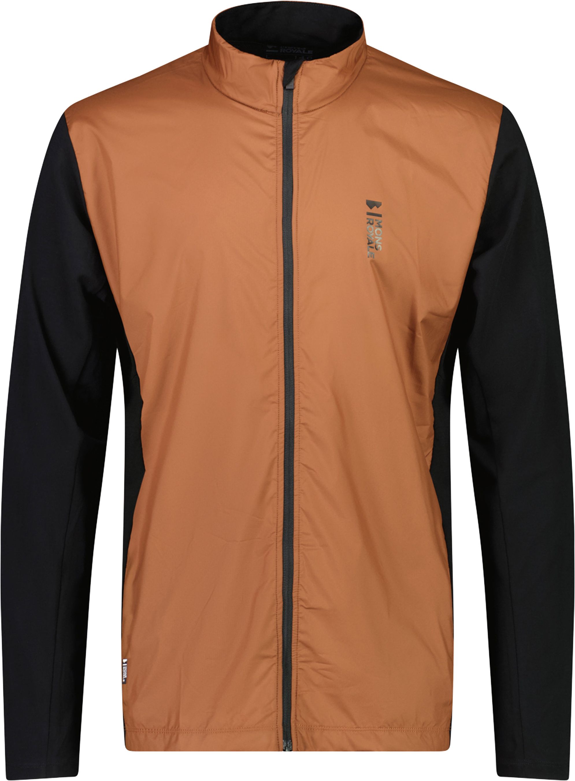 REDWOOD WIND Herren-Merino-Langarmtrikot mit Windschutz / dark copper/black / S