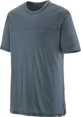 CAP COOL Herren-Merino-Kurzarmshirt / utility blue (fitz roy fader) / XXL