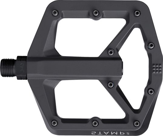 Pedal Stamp 2 small / schwarz alu / Plattformpedal, 100 x 100 mm