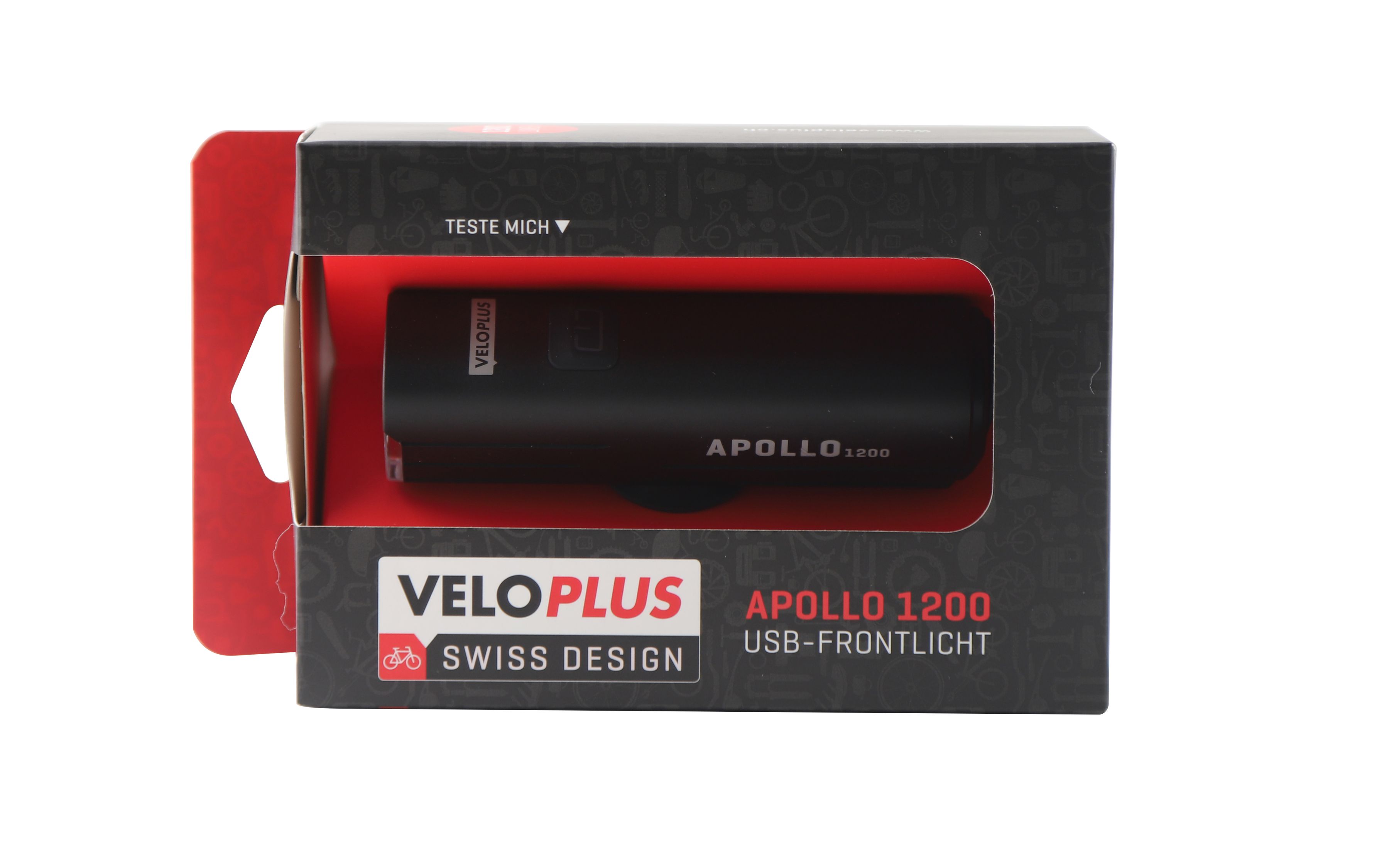 APOLLO 1200 Scheinwerfer / schwarz / 1200 Lumen, USB-C