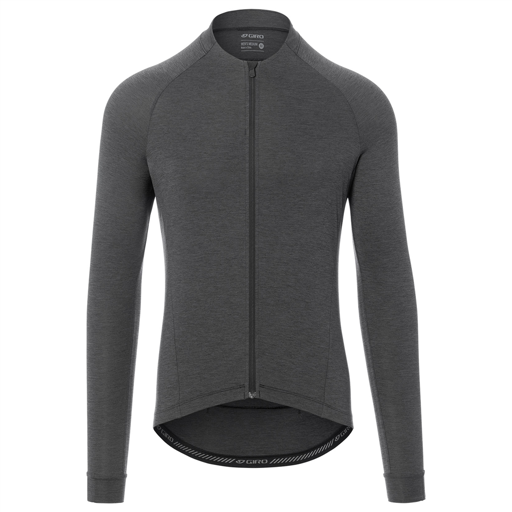 NEW ROAD Herren-Gravel-Langarmtrikot / charcoal heather / XXL