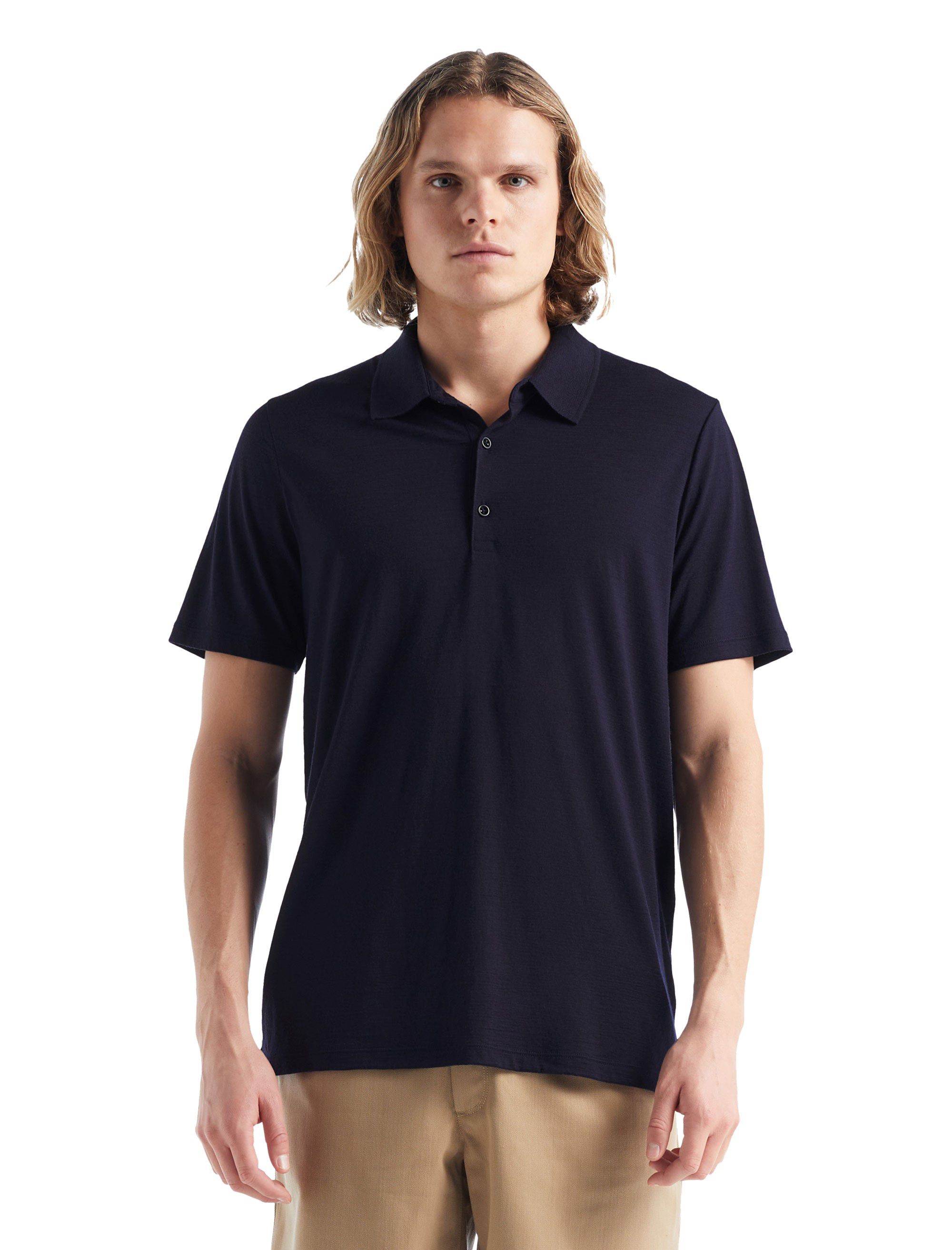 TECH LITE II Herren-Merino-Kurzarm-Poloshirt / midnight navy / XL