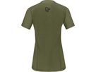 FJØRÅ WOOL SS Damen-Merino-Kurzarmshirt / olive night / S