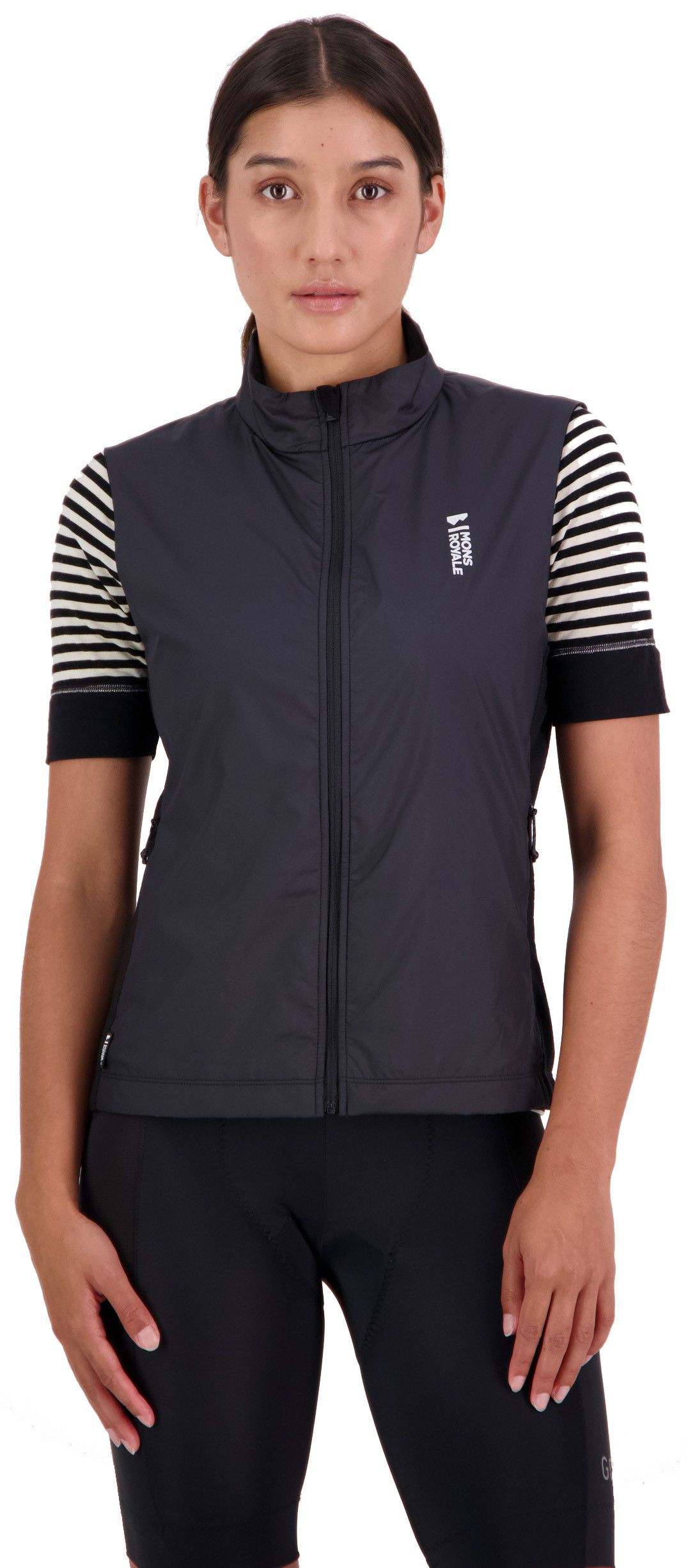 REDWOOD WIND Damen-Merino-Windweste / black / M