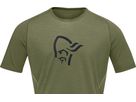 FJØRÅ  WOOL SS Herren-Merino-Kurzarmshirt / olive night / M