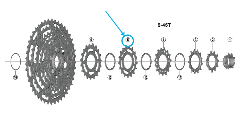 Zahnkranz CS-M9200/CS-M8200 / 17 Zähne