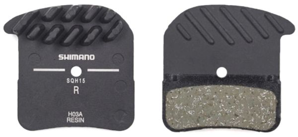 H03A Ice-Tec Bremsbelag für 4-Kolbenbremsen bis Jg. 2018, Resin/Trägerplatte Alu mit Kühllamellen