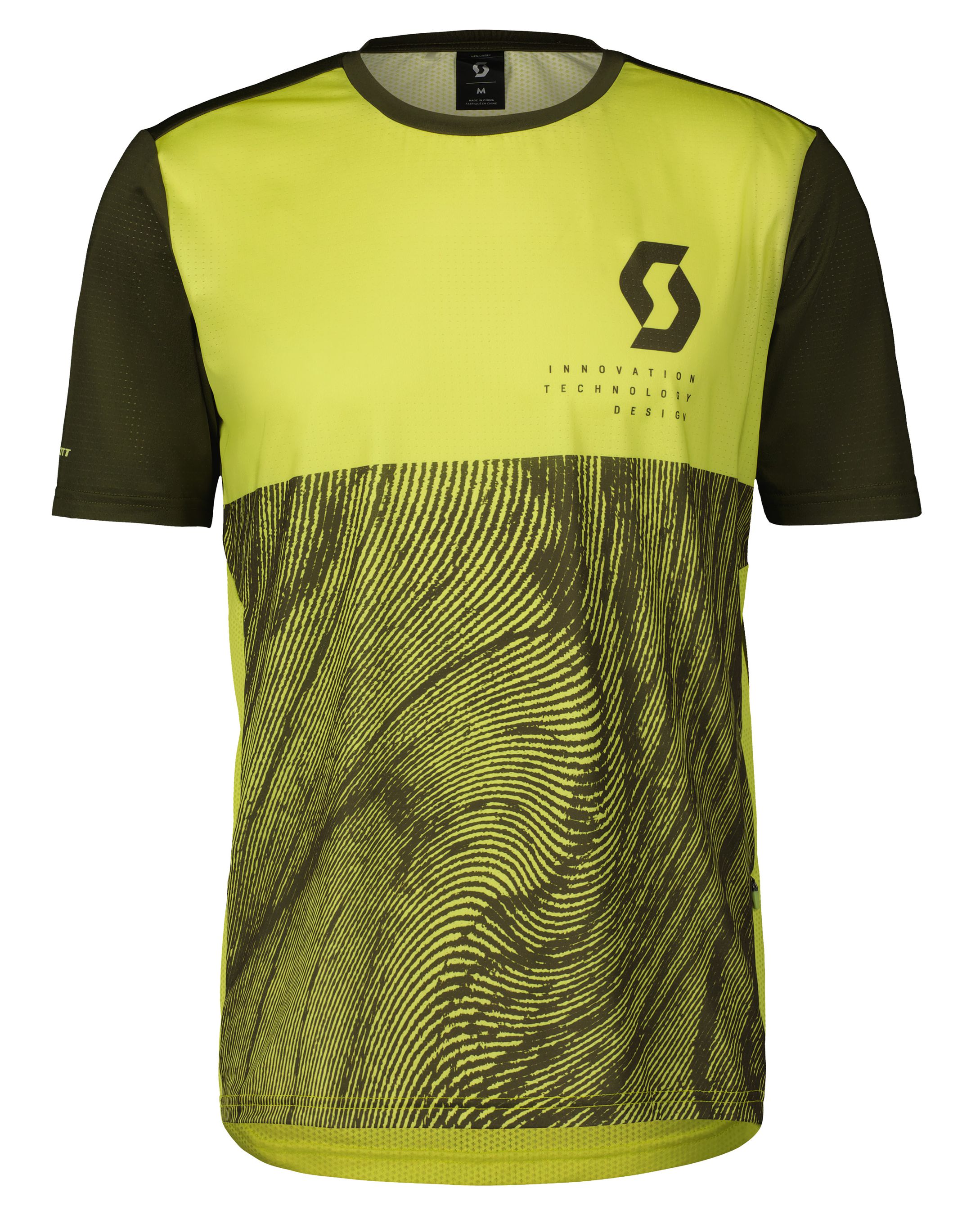 TRAIL VERTIC Herren-Kurzarmshirt / bitter yellow/fir green / S