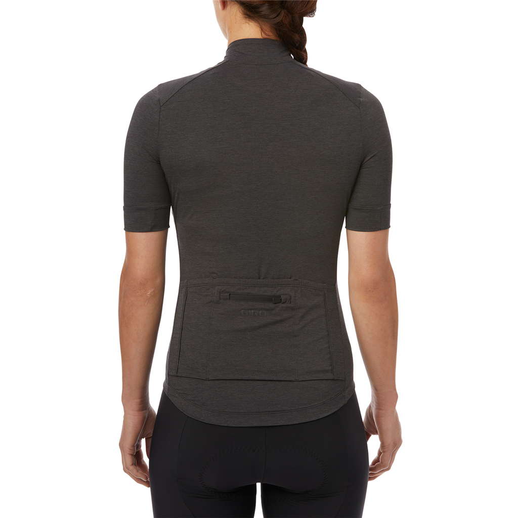 NEW ROAD Damen-Gravel-Kurzarmtrikot / charcoal heather / XS