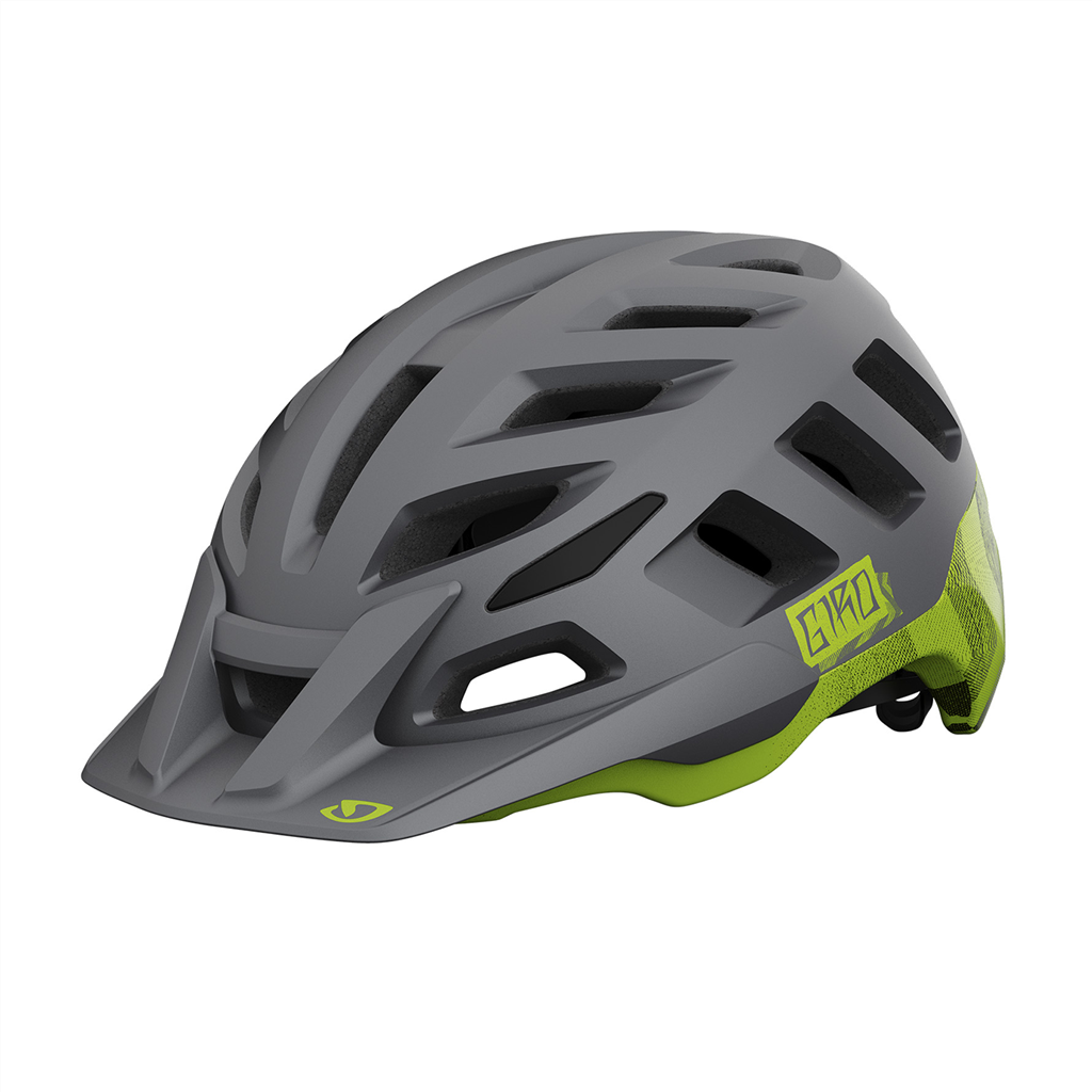 RADIX MIPS Velohelm / matte metallic black/ano lime / L 59-63