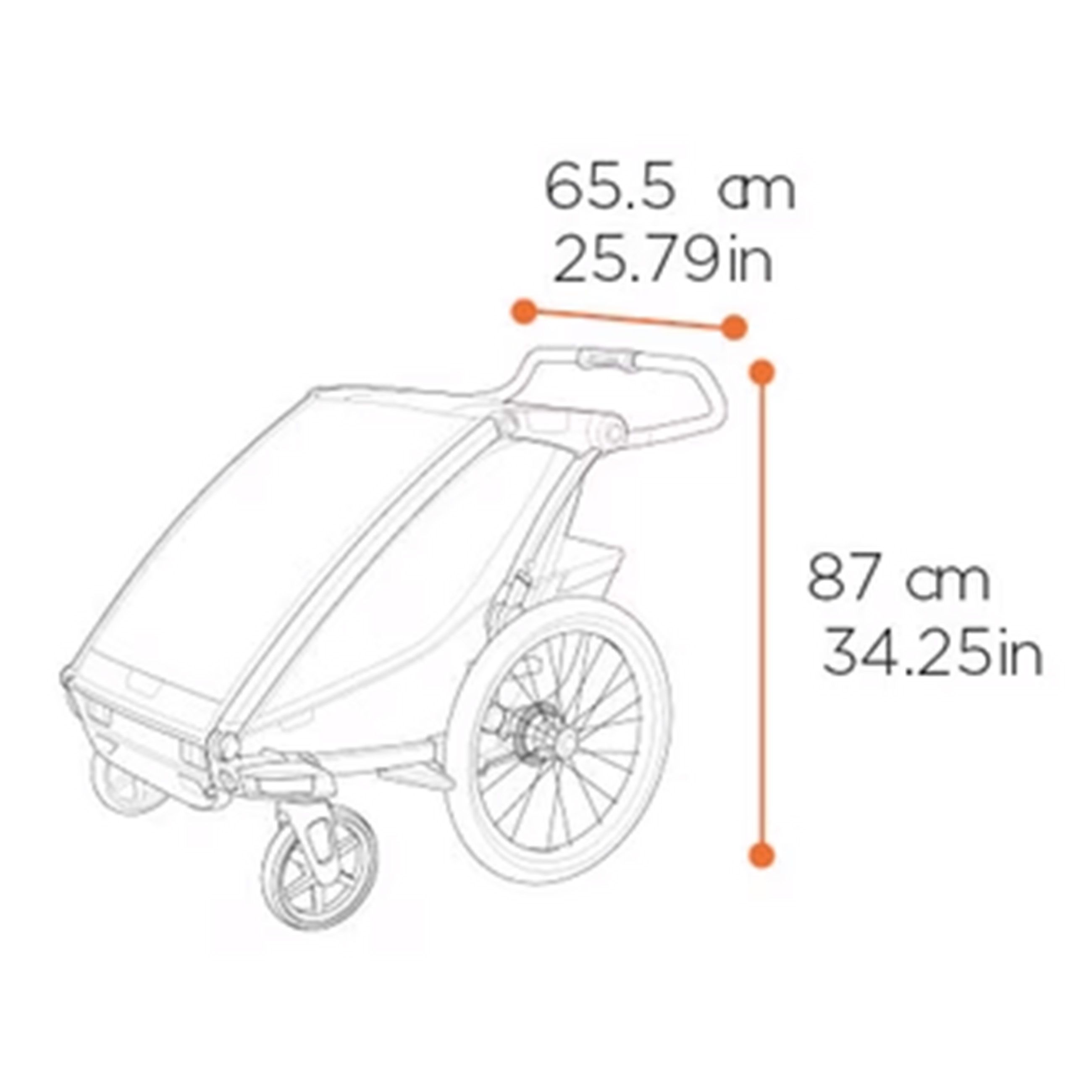 THULE CHARIOT SPORT 1 Gen. 2 Kinderanhänger / alu/yellow