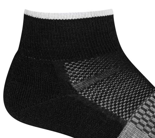 MULTISPORT LT MINI Damen-Merino-Socken / black/snow/metro hthr / S=35-37