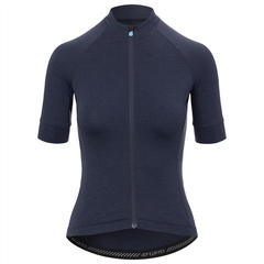 NEW ROAD Damen-Gravel-Kurzarmtrikot / phantom blue heather / XL