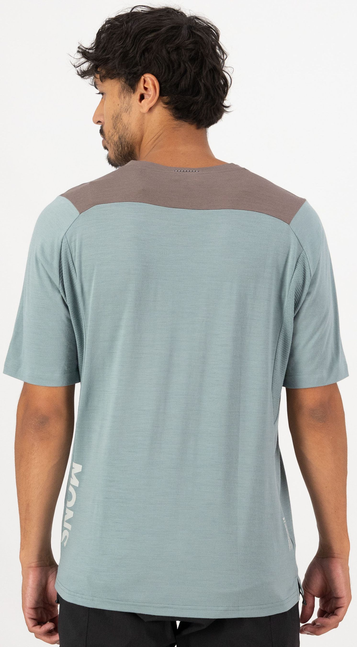 DIVERSION Herren-Merino-Kurzarmshirt / desert sage/iron / L
