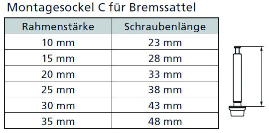 Adapter Befestigungsschraube / schwarz / 20 mm Rahmen (M5x26,8)