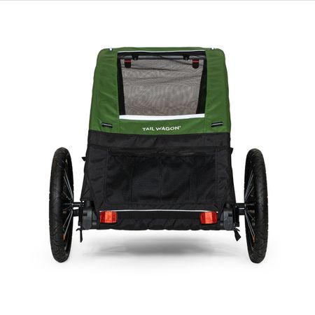TAIL WAGON Hundeanhänger / grün/schwarz