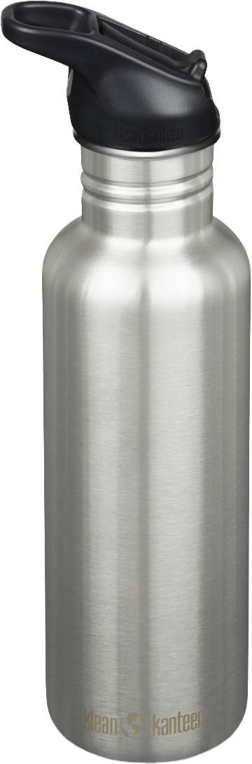 CLASSIC Edelstahlflasche / Brushed Stainless / 800ml, Flip Seal Sport Cap