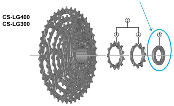 Lock-Ring CS-M771-10 mit Spacer / CS-LG400-11