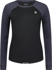 TARN Damen-Merino-Langarmshirt / black/9 iron / L