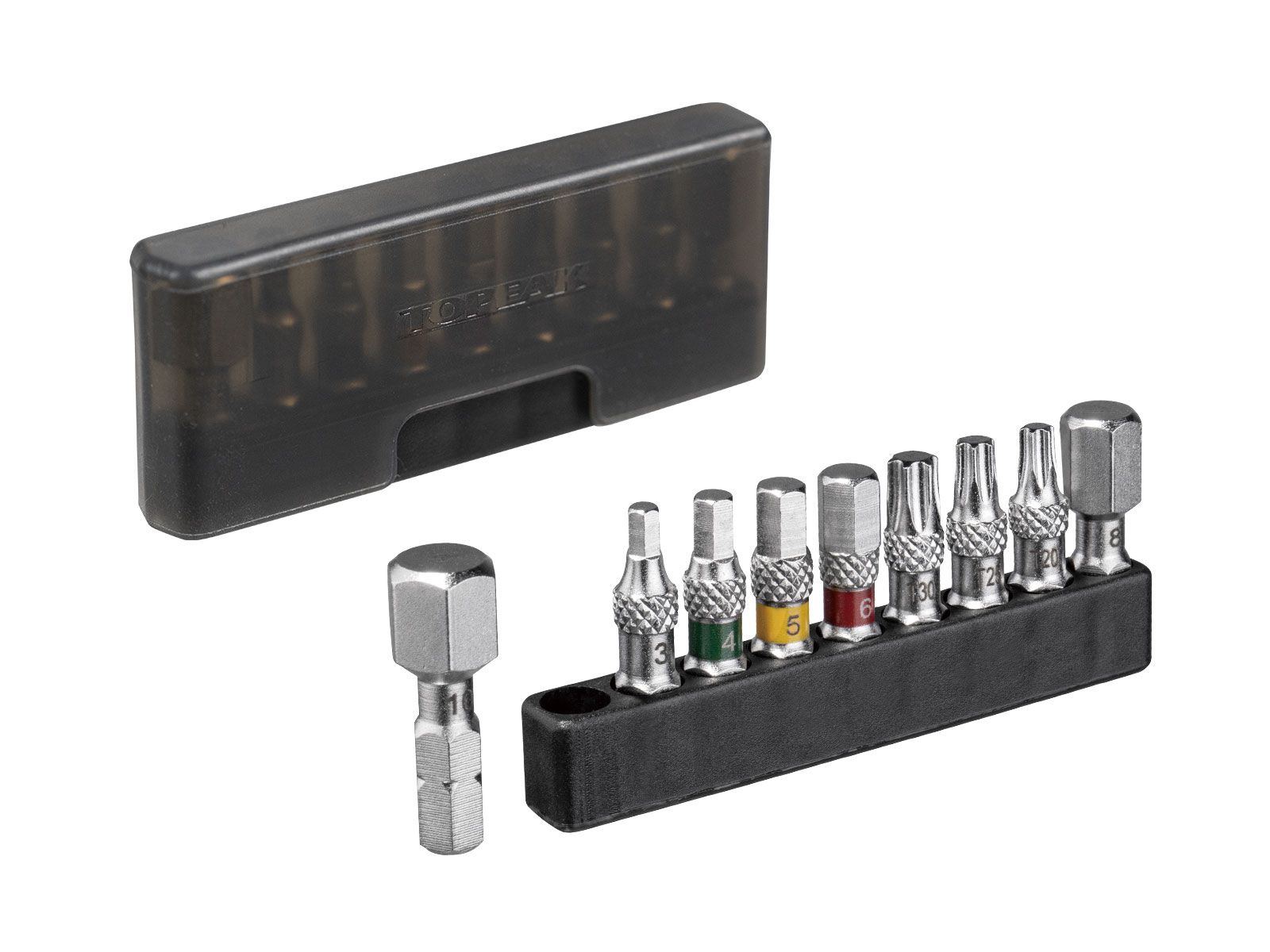 BIT-SET mit 9 Bits / silber / 3/4/5/6/8/10mm, T20/T25/T30