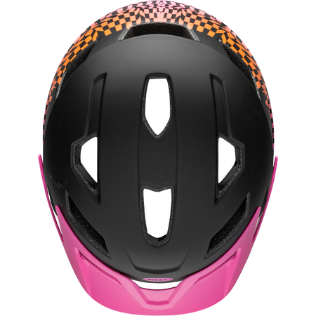 Sidetrack Child Helmet / matte pink wavy checks