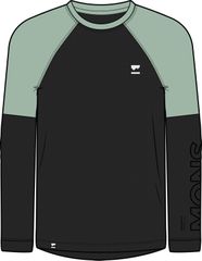 TARN WIND Herren-Merino-Langarmshirt mit Windschutz / glacier/black / XXL