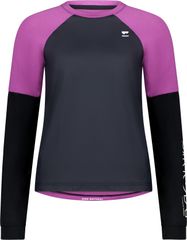 TARN WIND Damen-Merino-Langarmshirt / purple bolt/black / XS