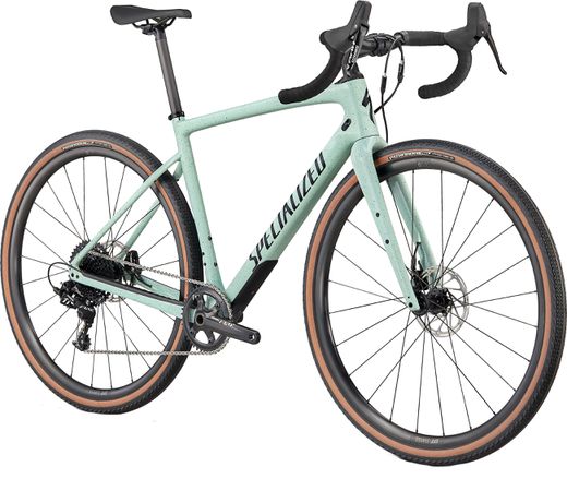 DIVERGE SPORT CARBON Gravelbike / gloss ca white sage oak black chrome clean / 58 CM