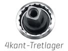 KURBELSCHRAUBEN M8x15mm für 4kant-Tretlager mit Staubkappe / silber schwarz