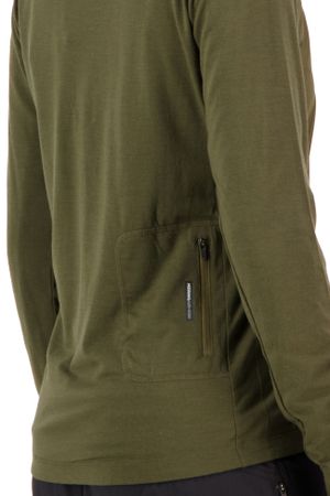REDWOOD WIND Damen-Merino-Langarmtrikot mit Windschutz / dark olive / L