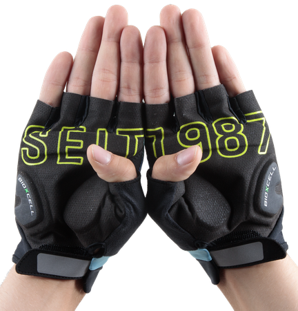 1987 TEAM Unisex-Kurzfingerhandschuhe / marineblau / 3XL