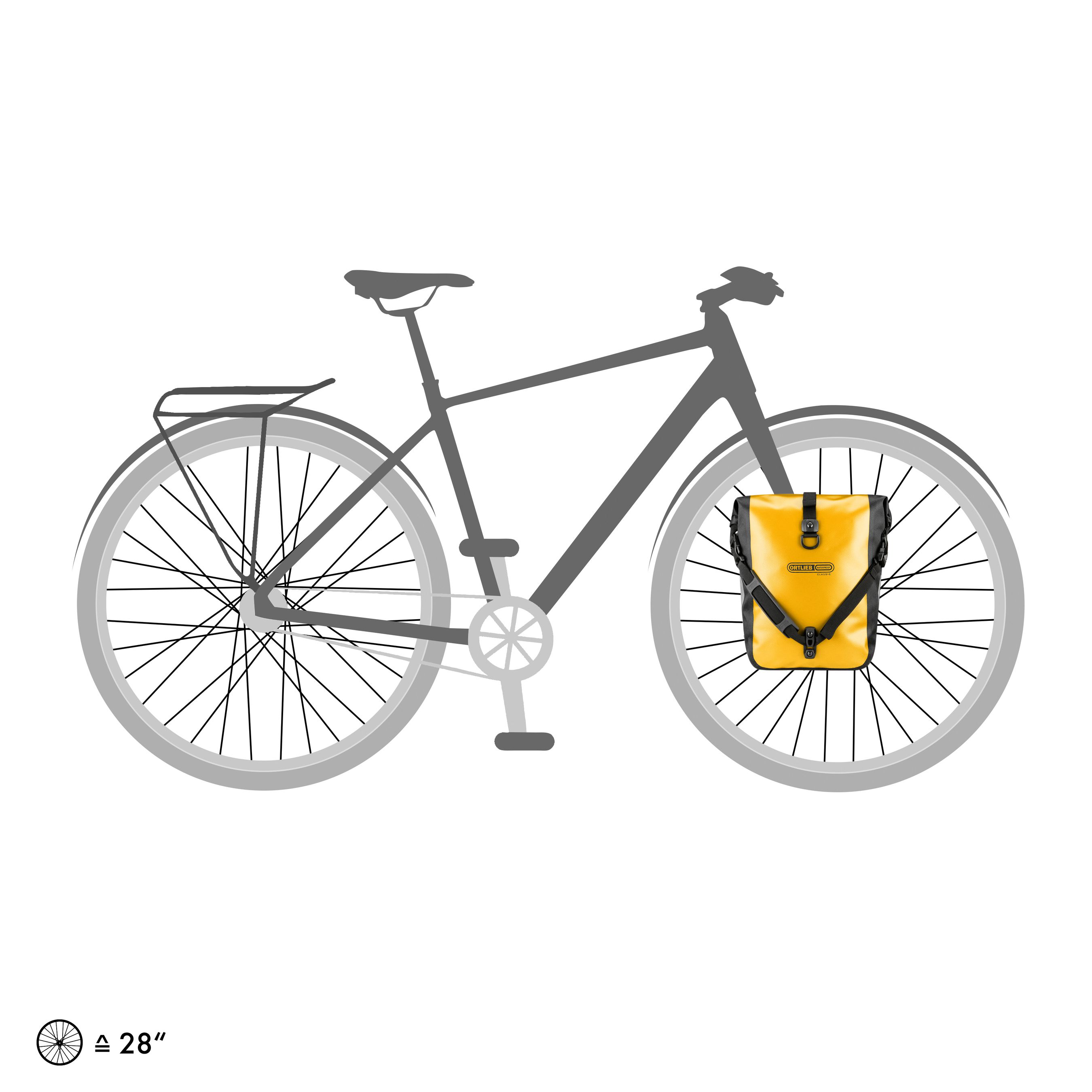 SPORT-ROLLER Universaltaschen (Duo) / sunyellow - black / 2x14.5