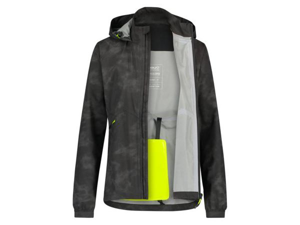 Women Commuter Compact Rain Jacket / Reflection Black / S