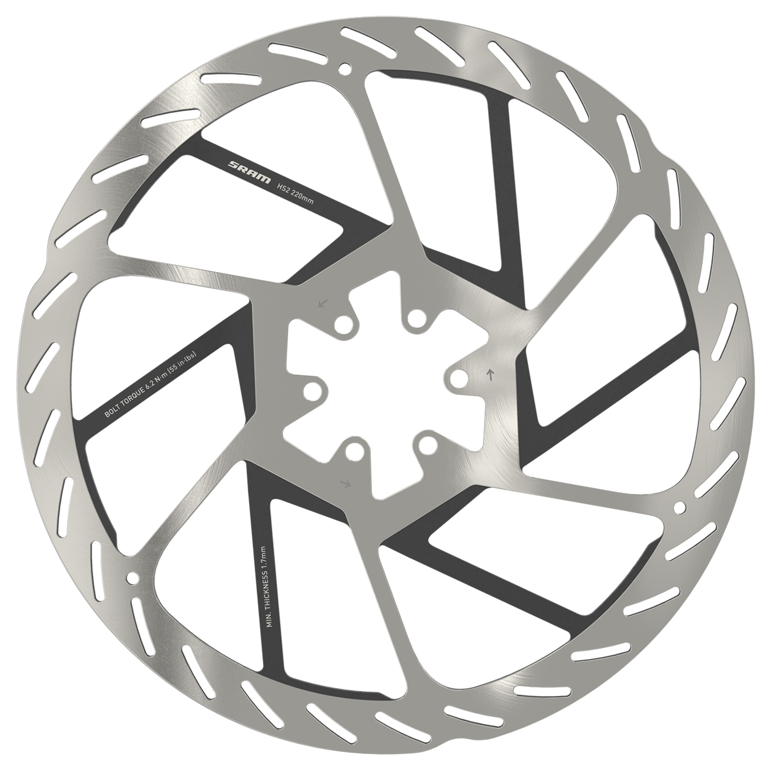 Rotor HS2 Rounded 6-bolt 220mm / 220mm