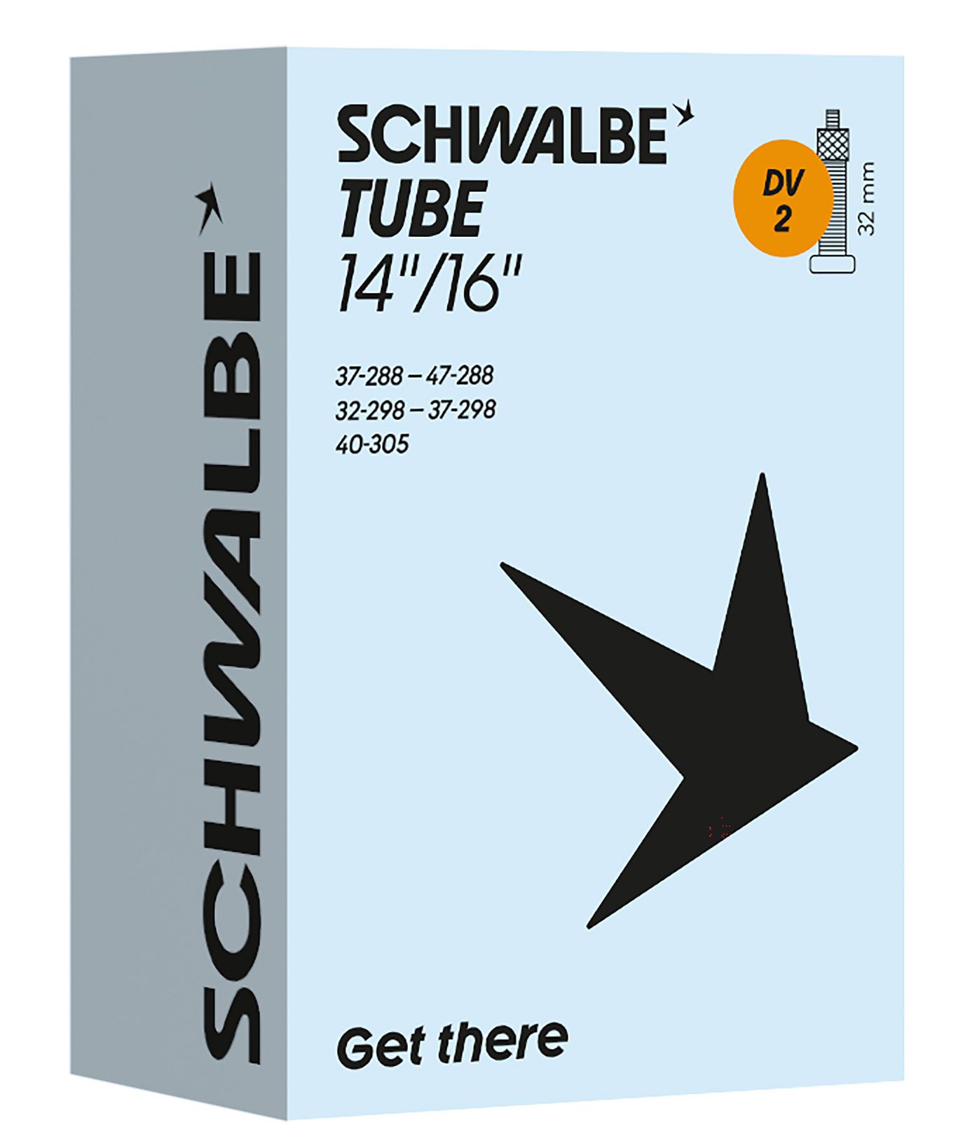 SCHWALBE STANDARD Schlauch / 14"-16", DV2, 32mm, 32/47-288/305