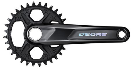 DEORE M6100 1x12, 142/148mm, Holowtech II Kurbel / schwarz / 175mm / 30 Zähne