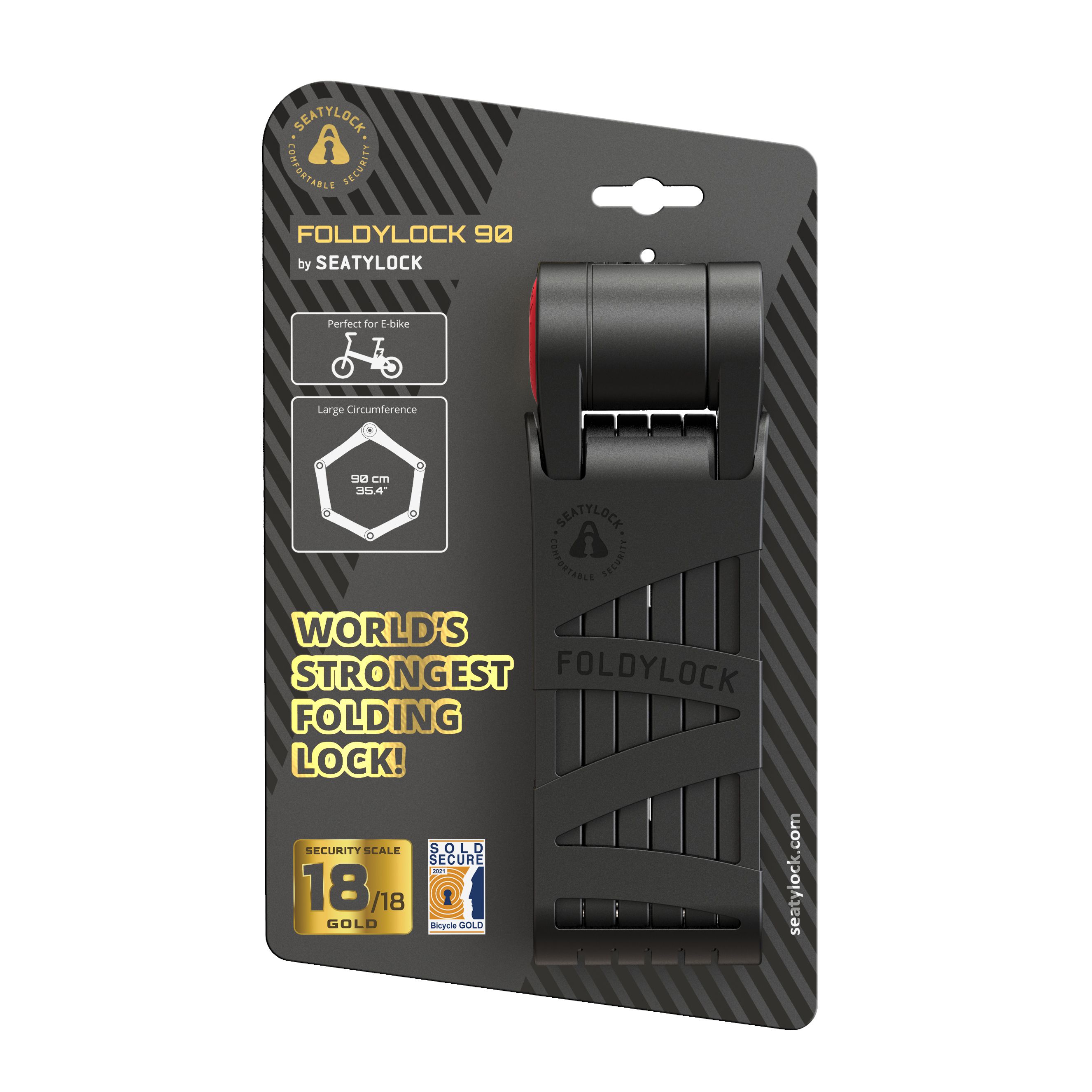FOLDYLOCK Faltschloss / schwarz / 90cm