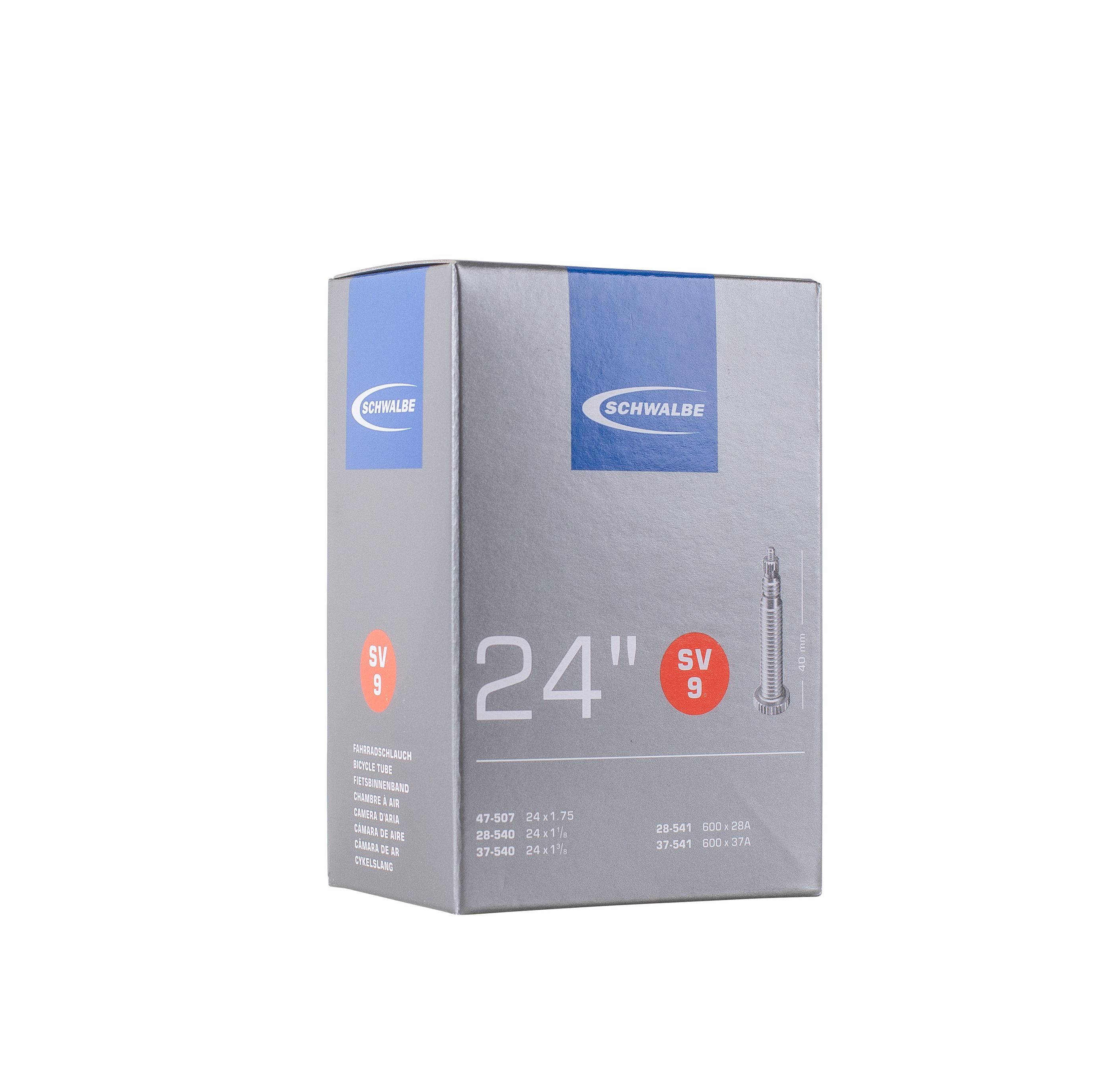 SCHWALBE STANDARD Schlauch / 24", SV9, 40mm, 28/47-507/541