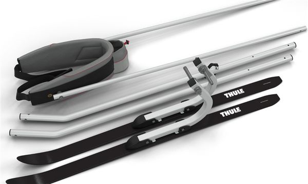 SKISET ZU CHARIOT ANHÄNGER / silber / Generation 1 bis 2023 Modell CAB, CROSS double, CROSS single, LITE double, LITE single, SPO