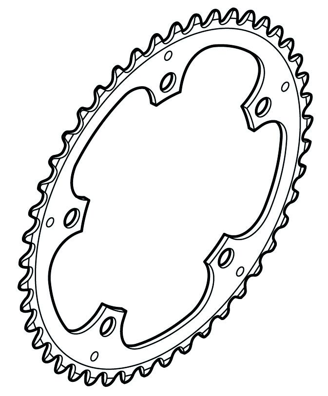 Kettenblatt Alfine FC-S501 / silber / 42 Zähne