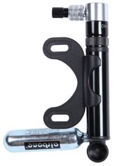 DUAL Minipumpe mit CO2-Adapter und CO2-Patrone / schwarz