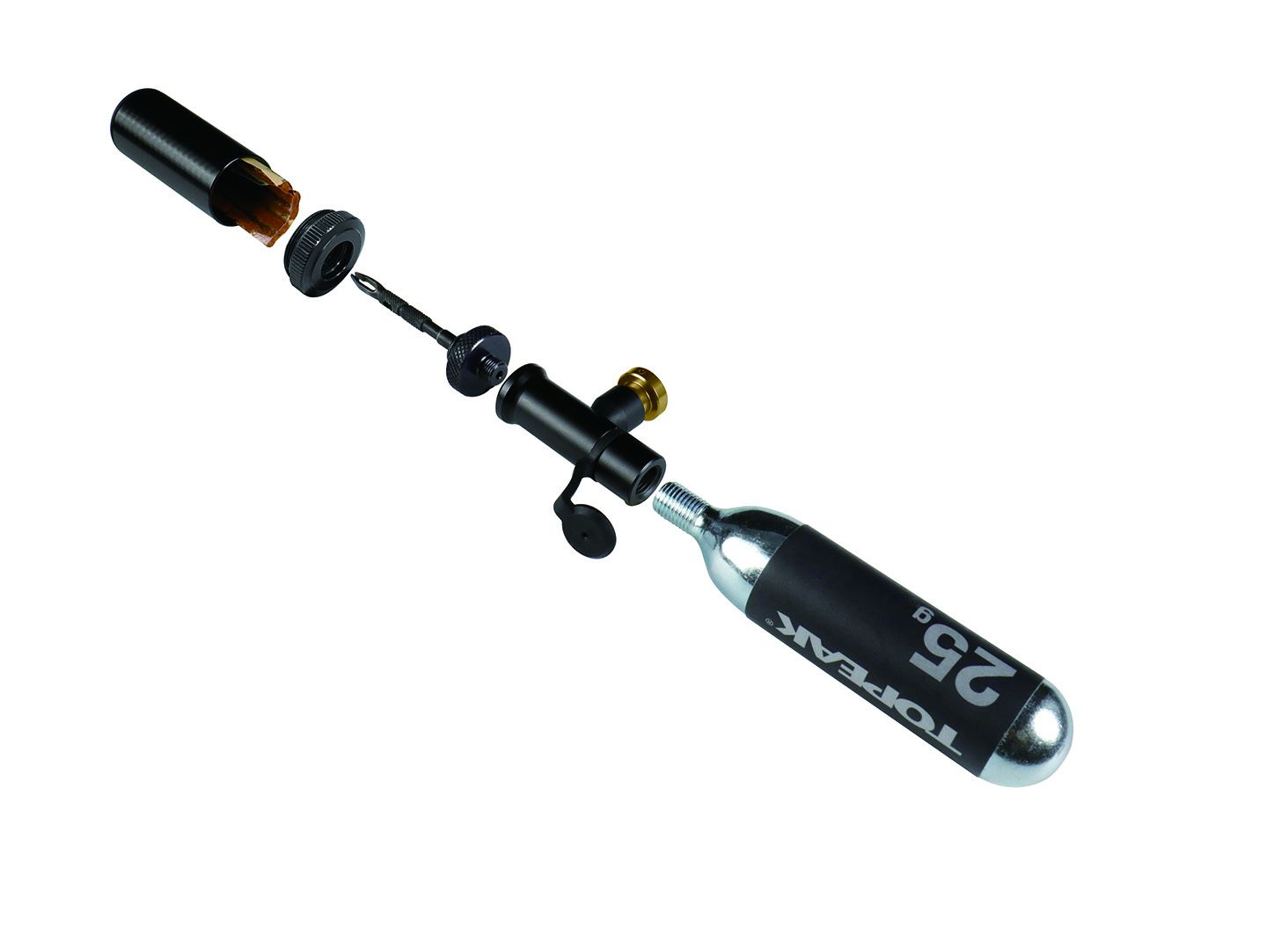 TUBI MASTER X Tubeless-RepairKit 25g-Patrone, Disc-Spacer / schwarz