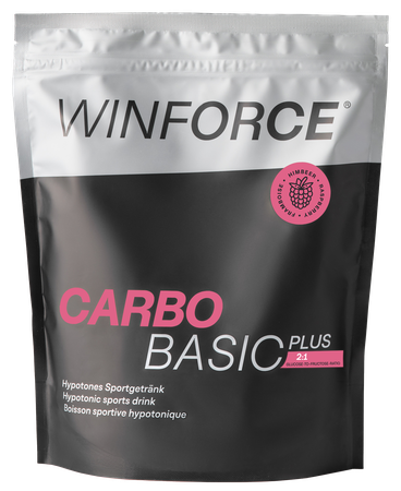 CARBO BASIC PLUS Sportgetränk, Beutel 900g / HIMBEER