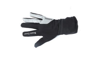 BEAM COVER Unisex-Handschuh mit reflektierender Schutzhülle / schwarz_silber / L