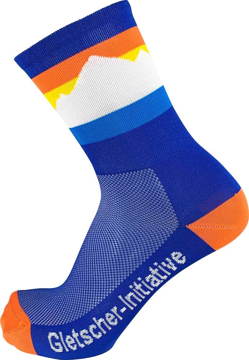 GLETSCHER-INITIATIVE Unisex-Socken, blau - Hauptansicht